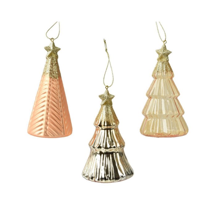 PENDENTE ABETE GOLD IN VETRO 3